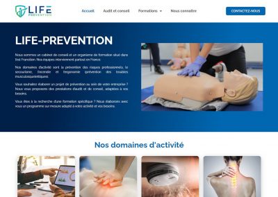 life-prevention.fr – Création de site Web et formation WordPress/Elementor
