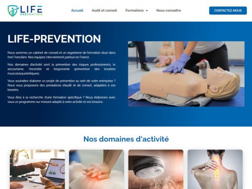 life-prevention.fr – Création de site Web et formation WordPress/Elementor